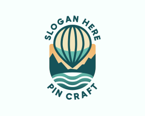 Hot Air Balloon Pin logo design