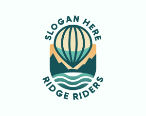 Hot Air Balloon Pin logo design