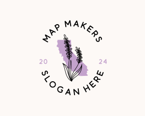 California Lavender Flower logo design