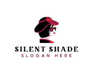 Woman Hat Shades  logo design