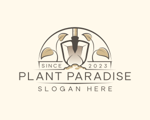 Shovel Plant Gardening logo design