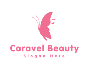 Butterfly Wing Face logo design