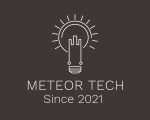 Solar Tech Bulb logo design