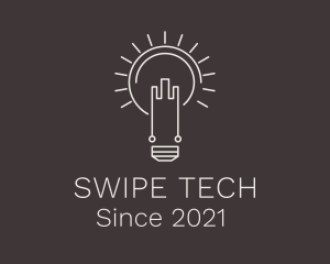 Solar Tech Bulb logo design