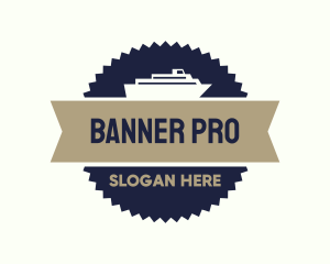 Ferry Banner Badge logo design