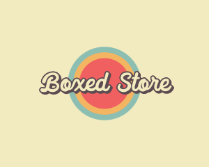 Retro Store Circle logo design