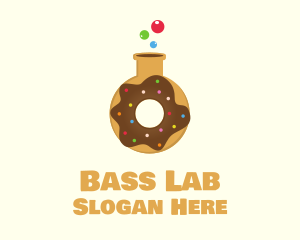 Donut Lab Flask logo design