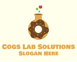 Donut Lab Flask logo design