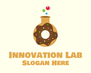 Donut Lab Flask logo design