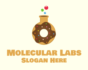 Donut Lab Flask logo design