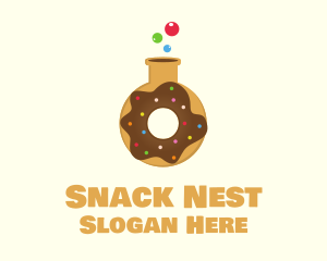 Donut Lab Flask logo design