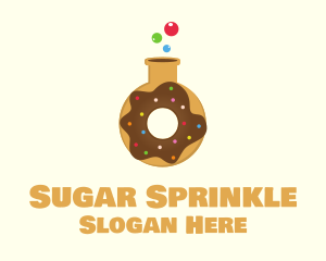 Donut Lab Flask logo design