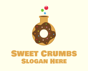 Donut Lab Flask logo design