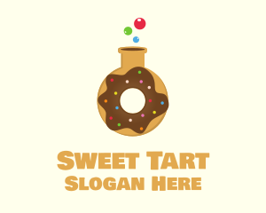 Donut Lab Flask logo design