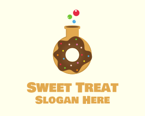 Donut Lab Flask logo design