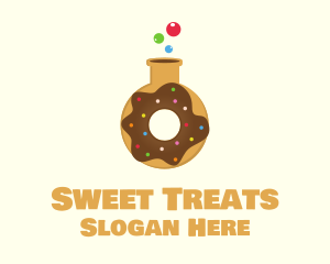 Donut Lab Flask logo design