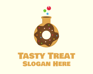 Donut Lab Flask logo design