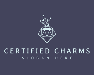 Flower Pot Diamond logo design