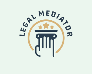 Legal Pillar Hand logo design