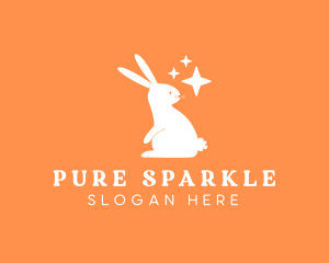 Easter Bunny Sparkle logo design