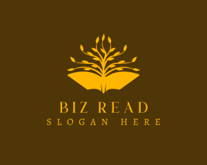 Tree Book Library logo design