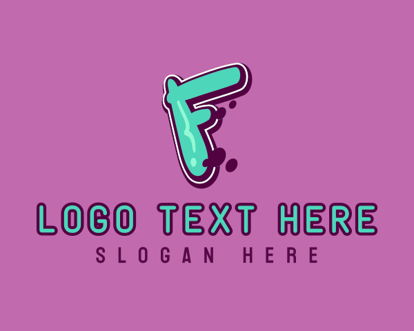 Modern Graffiti Letter F logo