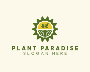 Sun Farm Planting logo design