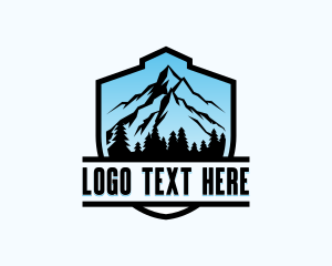 Shield Hiking Mountain logo