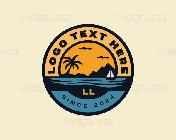 Beach Vacation Getaway Logo