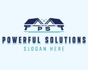 Home Roof Power Washer logo design