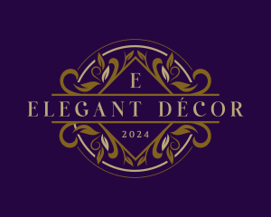 Elegant Leaf Wreath logo design