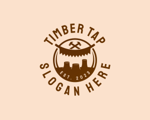 Timber Carpenter Tool logo design