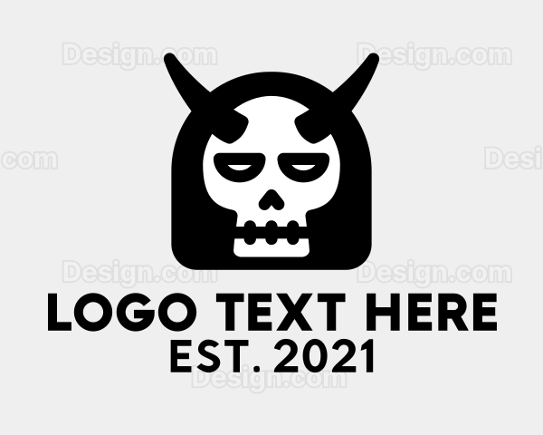 Scary Demon Skull Logo