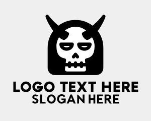 Scary Demon Skull  Logo