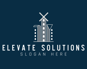 High Rise Real Estate logo design