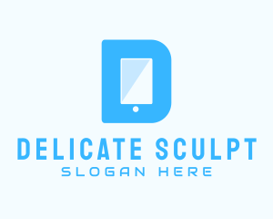 Mobile Device Letter D  logo design