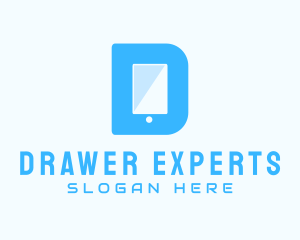 Mobile Device Letter D  logo design