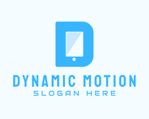 Mobile Device Letter D  logo design