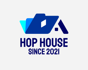 Blue Folder House  logo design