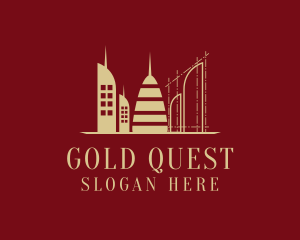 Gold City Building Architecture logo design