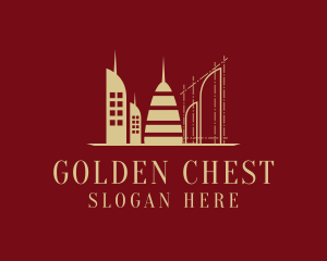 Gold City Building Architecture logo design