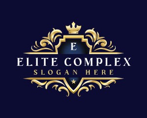 Elegant Crown Shield logo design