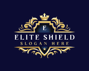 Elegant Crown Shield logo design