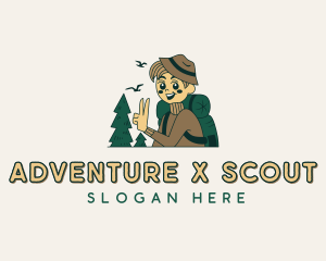 Backpacking Camping Adventure logo design