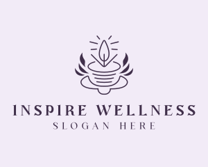 Wax Candle Wellness logo design