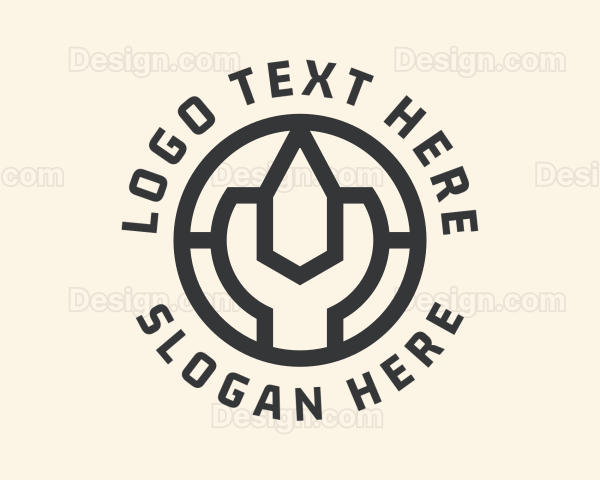 Industrial Wrench Construction Logo