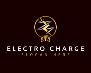 Power Plug Electricity logo design