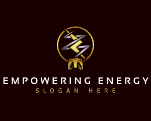 Power Plug Electricity logo design