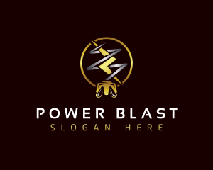 Power Plug Electricity logo design