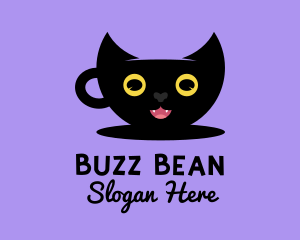 Cup Kitten Cat logo design